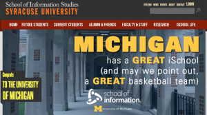 Syracuse iSchool Home Page, April 8, 2013, http://ischool.syr.edu/